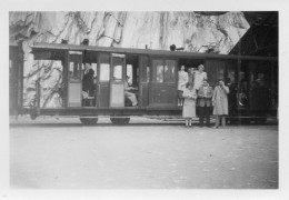 Photographie Photo Vintage Snapshot Montenvers Chamonix Train Tortillard - Eisenbahnen