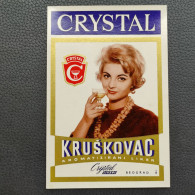 KRUŠKOVAC LIKER - Crystal Beograd / Belgrade- Serbia, (Ex Yugoslavia), Label 1950/60's, Original (abl1) - Alkohole & Spirituosen