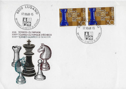 Chess  3x FDC ;Swiss Olympiad 1968 - Schaken