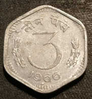 INDE - INDIA - 3 PAISE 1966 - KM 14.1 - Indien