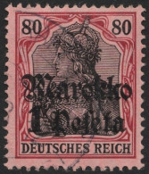 DP IN MAROKKO 54 O, 1911, 1 P. Auf 80 Pf., Pracht, Gepr. Mansfeld, Mi. 30.- - Deutsche Post In Marokko