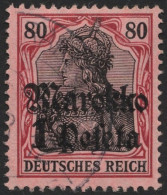 DP IN MAROKKO 54 O, 1911, 1 P. Auf 80 Pf., Pracht, Gepr. Mansfeld, Mi. 30.- - Marokko (kantoren)