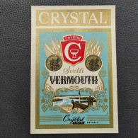 VERMOUTH - Crystal Beograd / Belgrade-  Serbia, (Ex Yugoslavia), Label 1950/60's, Original (abl1) - Alkohole & Spirituosen