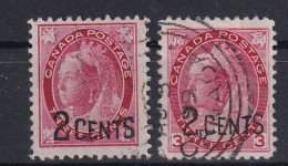 CANADA 1899  - Canceled - Sc# 87, 88 - Used Stamps