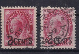 CANADA 1899 - Canceled - Sc# 87, 88 - Used Stamps