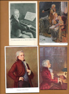 MUSIQUE - MOZART - Lot 11 Cartes, Portraits, Illustrations, Maison Natale - Music And Musicians