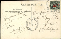 Moheli Timbre Sur Carte Postale 1914 Tananarive Le Pont D'Antajombato Sur L'Ikopa Anquetil Et Darrieux - Storia Postale