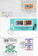 Chess  3x FDC ; Cuba Phillipines Nicaragua - Schach