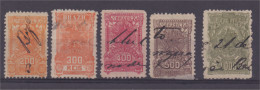 Brésil Timbres Fiscaux Thesouro Fédéral Lot De 5 - Sonstige & Ohne Zuordnung