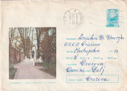 A24836 - Caransebes Statuia Generalului Ion Dragalina Cover Stationery Romania 1973 - Interi Postali