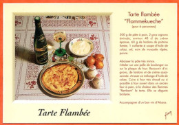 Recette Cuisine Tarte Flambée Flammekueche Flammkuchen Carte Vierge TBE - Ricette Di Cucina