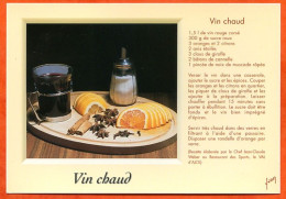 Recette Cuisine VIN CHAUD  De J C Weber Le Val D Ajol 88 Vosges Gluhwein Carte Vierge TBE - Recipes (cooking)