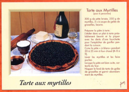 Recette Cuisine TARTE AUX MYRTILLES Carte Vierge TBE - Recettes (cuisine)