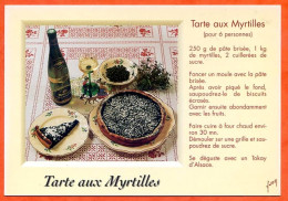 Recette Cuisine TARTE AUX MYRTILLES Heidelbeerkuchen Carte Vierge TBE - Recettes (cuisine)