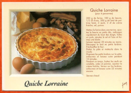 Recette Cuisine QUICHE LORRAINE Carte Vierge TBE - Küchenrezepte