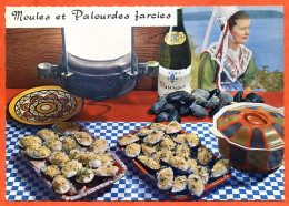 Recette Cuisine  MOULES ET PALOURDES FARCIES  91 Dentelée Emilie BERNARD Carte Vierge TBE - Recipes (cooking)
