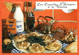 Recette Cuisine LES COQUILLES SAINT JACQUES A LA NIMOISE 78 Dentelée Emilie BERNARD  Lyna Carte Vierge TBE - Recipes (cooking)