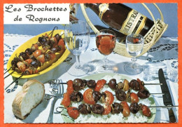Recette Cuisine  LES BROCHETTES DE ROGNONS 82 Dentelée Emilie BERNARD Lyna Carte Vierge TBE - Recipes (cooking)