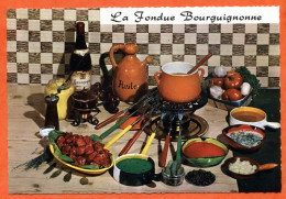 Recette Cuisine LA FONDUE BOURGUIGONNE 33 Dentelée Emilie BERNARD Lyna Carte Vierge TBE - Recipes (cooking)