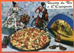 Recette Cuisine RIZ A L ESPAGNOLE 32 Dentelée Emilie BERNARD Lyna Carte Vierge TBE - Recipes (cooking)