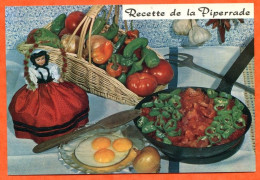 Recette Cuisine  LA PIPERRADE Béarn 25  Emilie BERNARD Lyna  Carte Vierge TBE - Recipes (cooking)