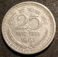 INDE - INDIA - 25 NAYE PAISE 1961 - KM 47.2- Calcutta - Indien