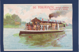 CPA Tourisme Bateau Restaurant Publicité Publicitaire Réclame Non Circulé Exposition 1900 Passe Partout Art Nouveau - Werbepostkarten