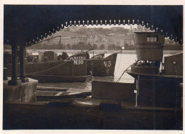 Photographie Photo Vintage Snapshot Péniche Batellerie Marinier Bateau Fluvial - Boats