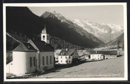 AK Gschnitz, Ortspartie Mit Kirche Gegen Hohes Tor, Schafkamp Und Schneepinggl  - Andere & Zonder Classificatie