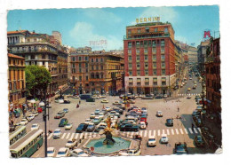 Rome Place Barberini , Parking , Vw Coccinelle, Fiat , Trolleybus , Tramway Pub Philips , Commerces - Piazze