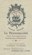 1914  ENTETE NAVIGATION VAISSEAU Société Ferrosaline » à Nimes (Gard) SEL ALIMENTAIRE  Pour Salornay (Saone Et Loire) - 1900 – 1949