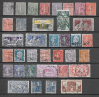 FRANCE 1924 à 1930  LOT DE 36 TIMBRES OBLITERES TBE - Used Stamps