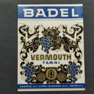 VERMOUTH - Badel Zagreb - Croatia, (Ex Yugoslavia), Label 1950/60's, Original (abl1) - Alcoholen & Sterke Drank