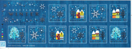 2020 Japan Winter Snow Flakes SILVER Complete Sheet Of 10 MNH @ BELOW FACE VALUE - Neufs