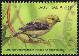 AUSTRALIA 2013 60c Multicoloured, Birds Pardalotes Forty-Spotted Pardalote FU - Usati
