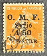 FRASY0062U - Type Sower Overprinted And Syrian Surcharge 1.50 Piastre O/30 C MNH Stamp W/o Gum - Syria - 1921 - Used Stamps