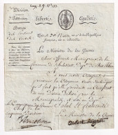 Lettre 1796 Révolution Française  AUBERT Du BAYET Ministre De La Guerre Sélestat Bas Rhin Alsace Veuve Steckinger - 1701-1800: Voorlopers XVIII