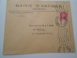 France Petain , Lettre D Antibes 1942 Pour Toulon - 1941-42 Pétain