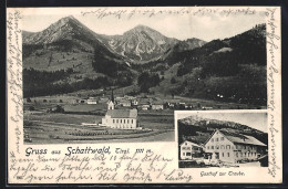 AK Schattwald /Tirol, Gasthof Zur Traube, Die Kirche Vor Der Ortschaft  - Other & Unclassified