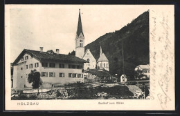 AK Holzgau, Gasthof Zum Bären Mit Kirche  - Altri & Non Classificati