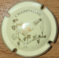 Capsule Champagne AUTRÉAU Série Bouteille, Crème & Or Nr 02 - Andere & Zonder Classificatie