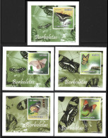 ● S. TOME E PRINCIPE 2010 ֍ BORBOLETAS ֍ Butterflies ● Farfalle ● PAPILLONS ● 5 BF ** Su Cartoncino ️️️ND ● - Sao Tome And Principe