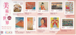 2020 Japan World Of Arts Paintings  Miniature Sheet Of 10 MNH @ BELOW FACE VALUE - Neufs