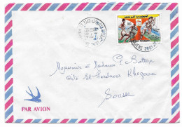 Tunisie 1991, Lettre Avec Timbre Antilope Seul (SN 2987) - Tunisia