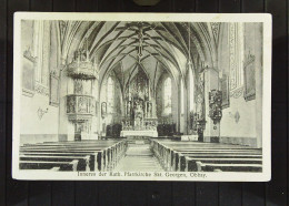 DR: AK Vom Inneren Der Kath. Pfarrkirche Skt. Georgen In Oberbay.  Vom 24.11.1927 Mit 3 Pfg Goethe Und 5 Pf Schiller - Altoetting