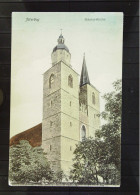 AK Von Jüterbog Mit Nikolai-Kirche Vom 12.6.1913 Nach Berlin Mit 5 Pfg Germania - Jueterbog