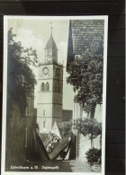 DR: AK Von Ueberlingen Mit Kirche Von Luziengasse Vom 14.8.1936 Mit 6 Pfg Hindenbburg Nach Dresden - Friedrichshafen