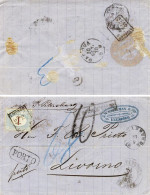 M006 - 1870 LETTERA PORTO ASSEGNATO FINLANDIA Da ULEABORG A LIVORNO Con SEGNATASSE L.1 - Poststempel