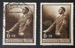 1939 Tag Der Arbeit Mi. 694 + Reichsparteitag In Nürnberg Mi. 701(*) - Oblitérés