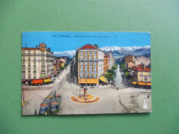 38 - GRENOBLE PLACE DE LA GARE TRAMWAYS - Grenoble